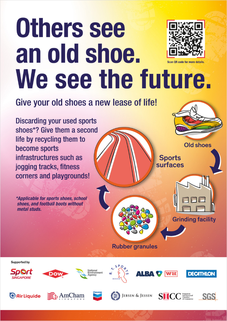 'Others see an old shoe We see the future poster
